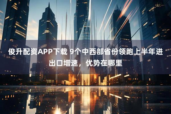 俊升配资APP下载 9个中西部省份领跑上半年进出口增速，优势在哪里